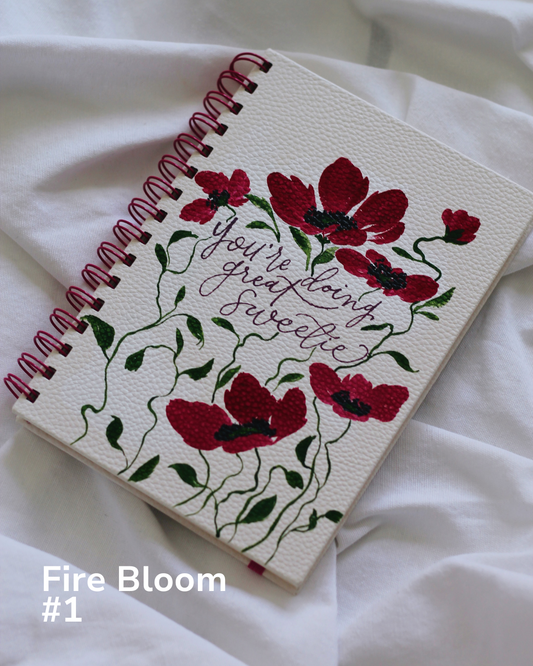 Fire Bloom Covers Hand Painted by Meligrafi