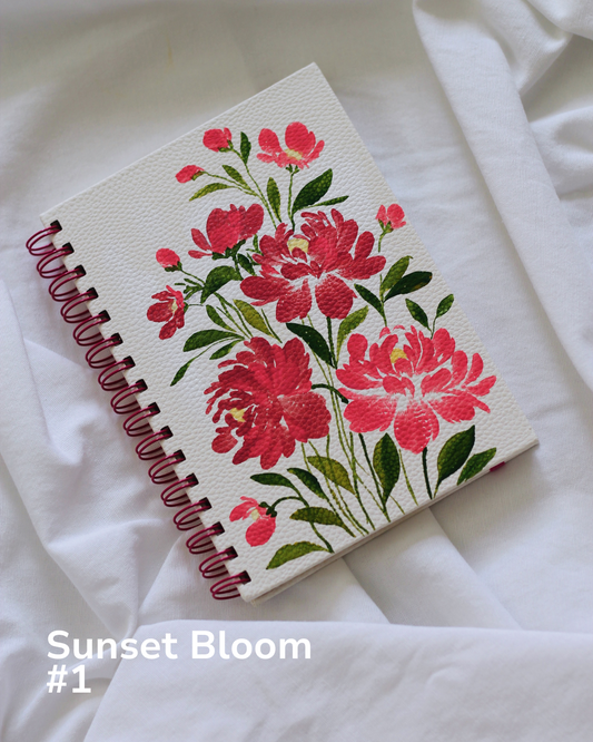 Sunset Bloom Covers Hand Painted by Meligrafi