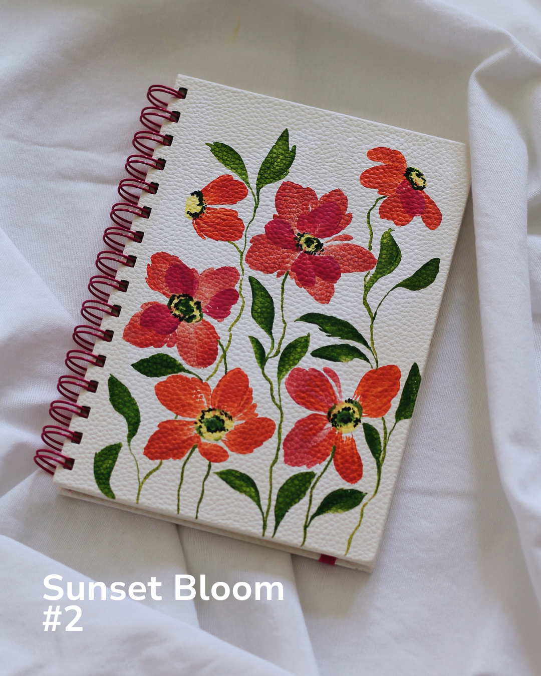 Sunset Bloom Covers Hand Painted by Meligrafi