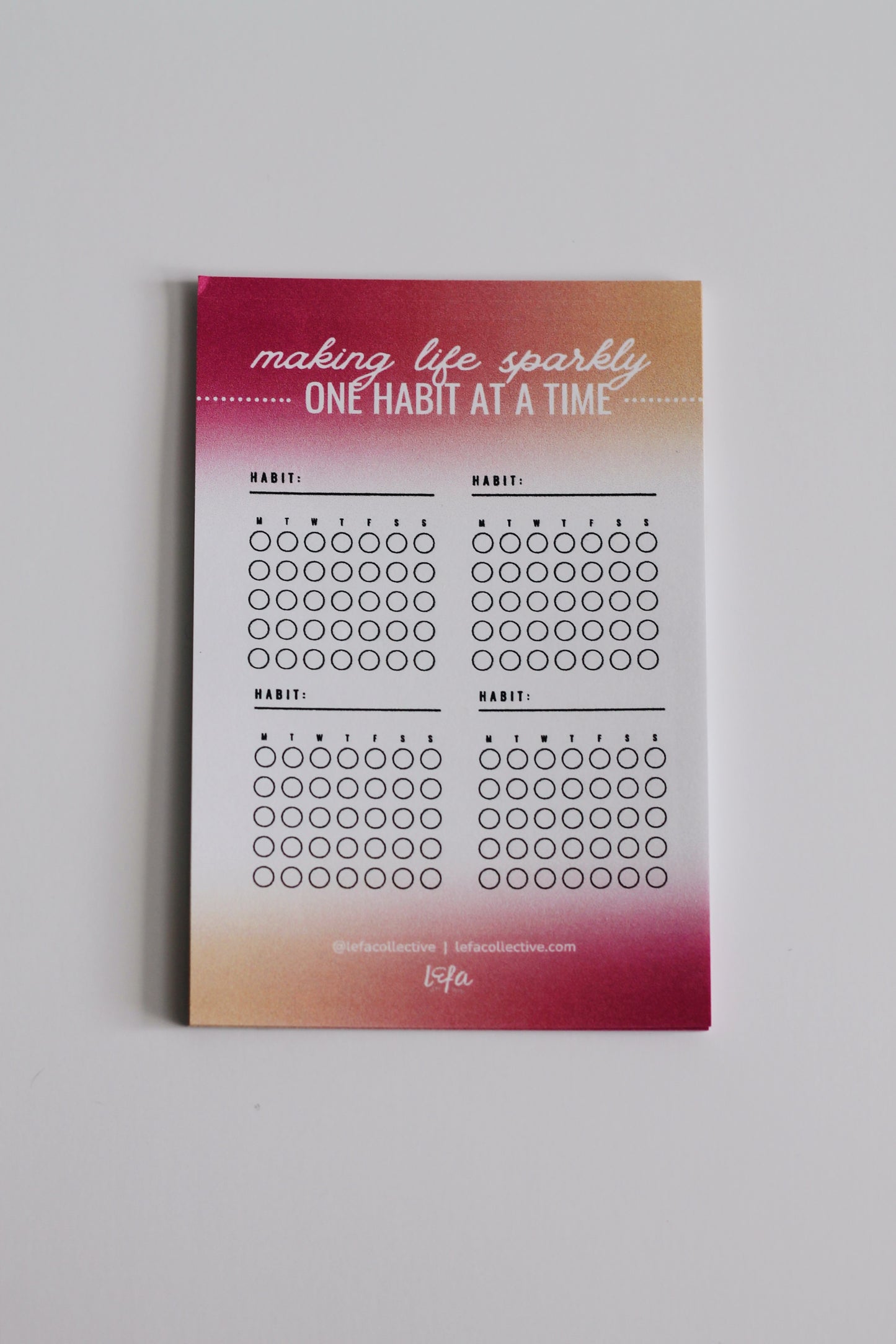 Habit Tracker Sticky Pad
