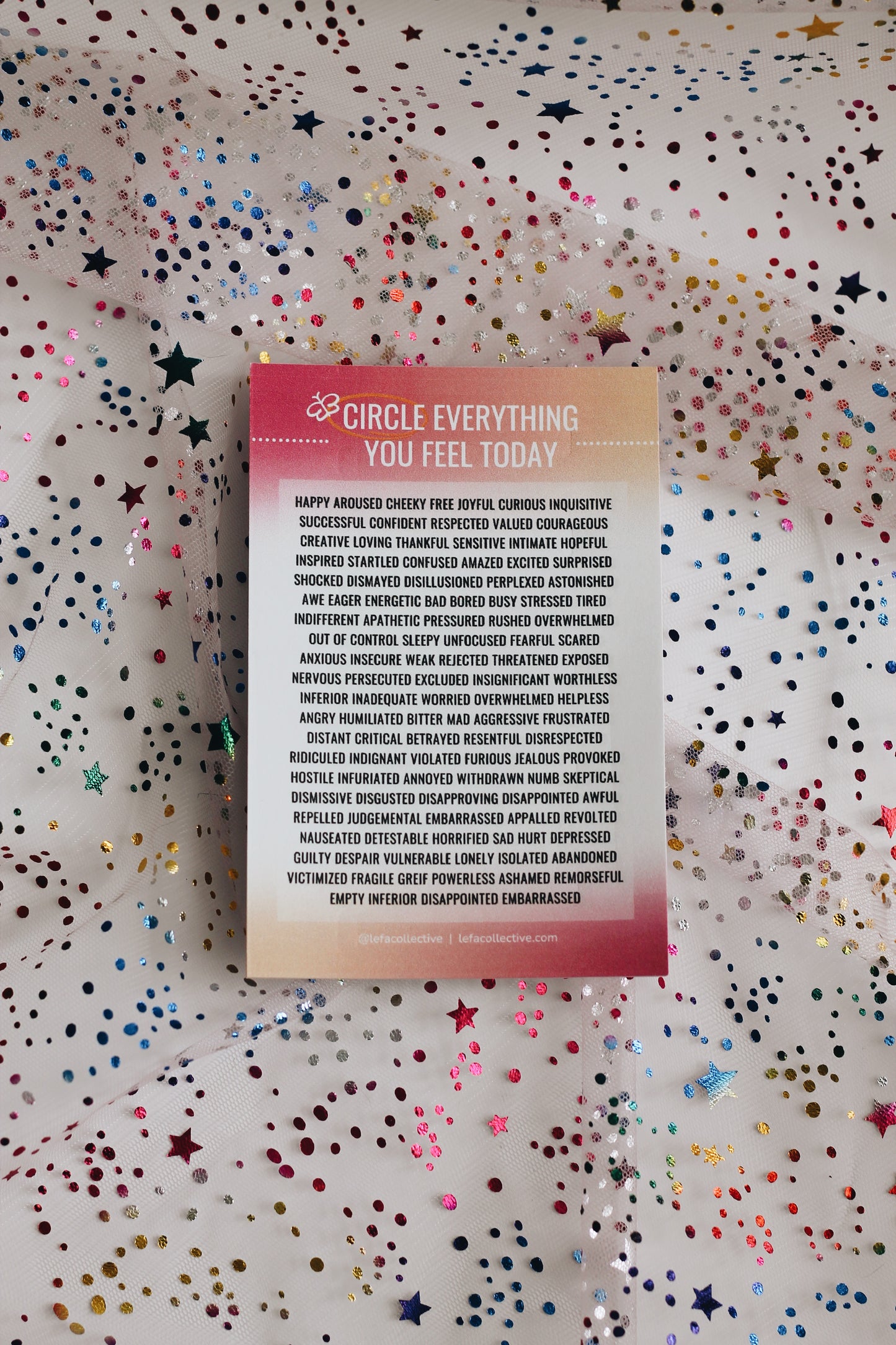 Emotions Worksheet Sticky Pad