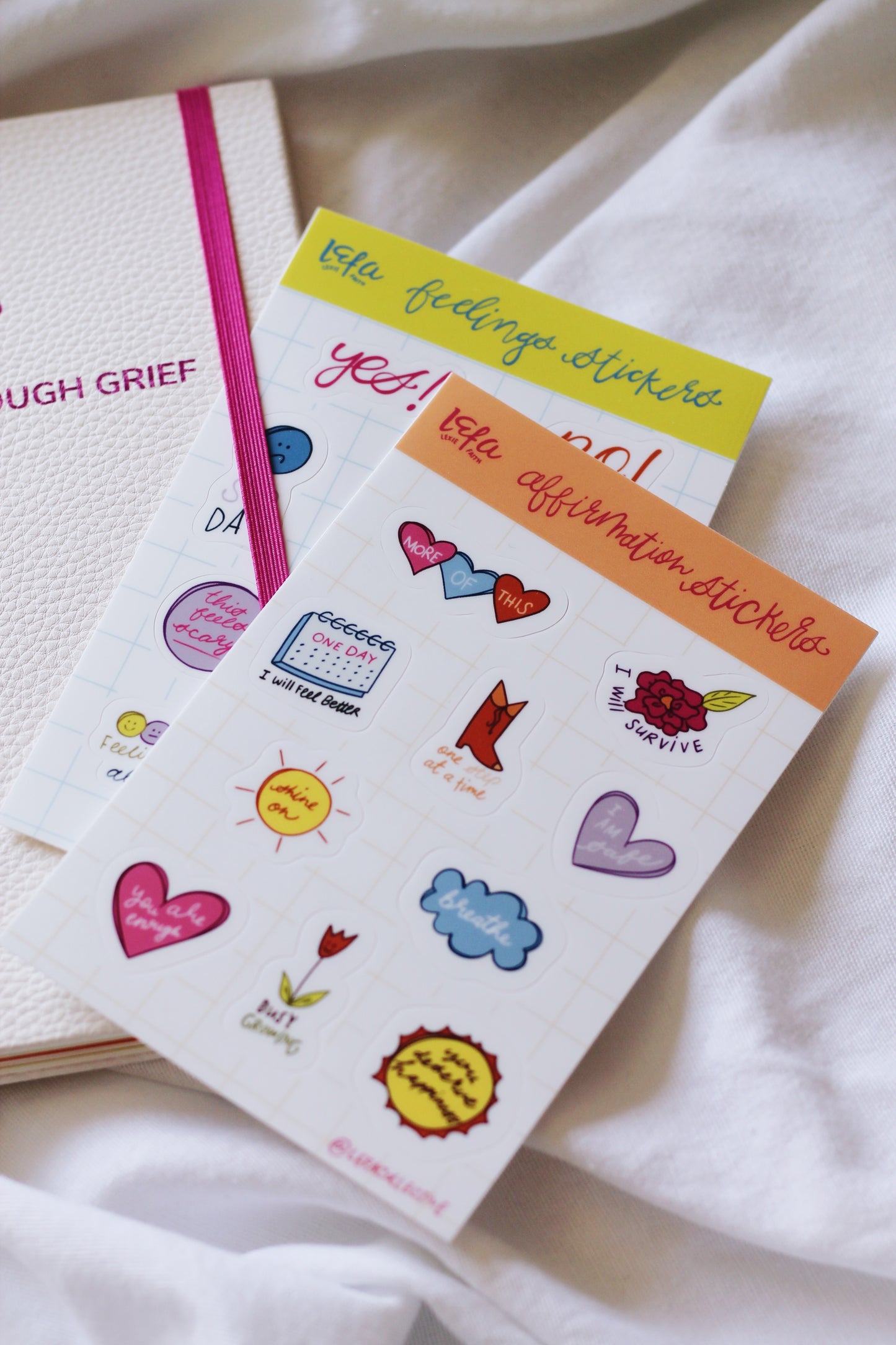 Grief Journal + Sticker Sheet Bundle