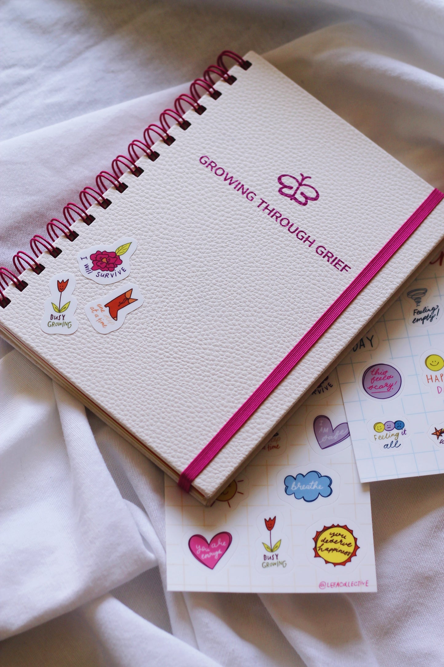 Grief Journal + Sticker Sheet Bundle