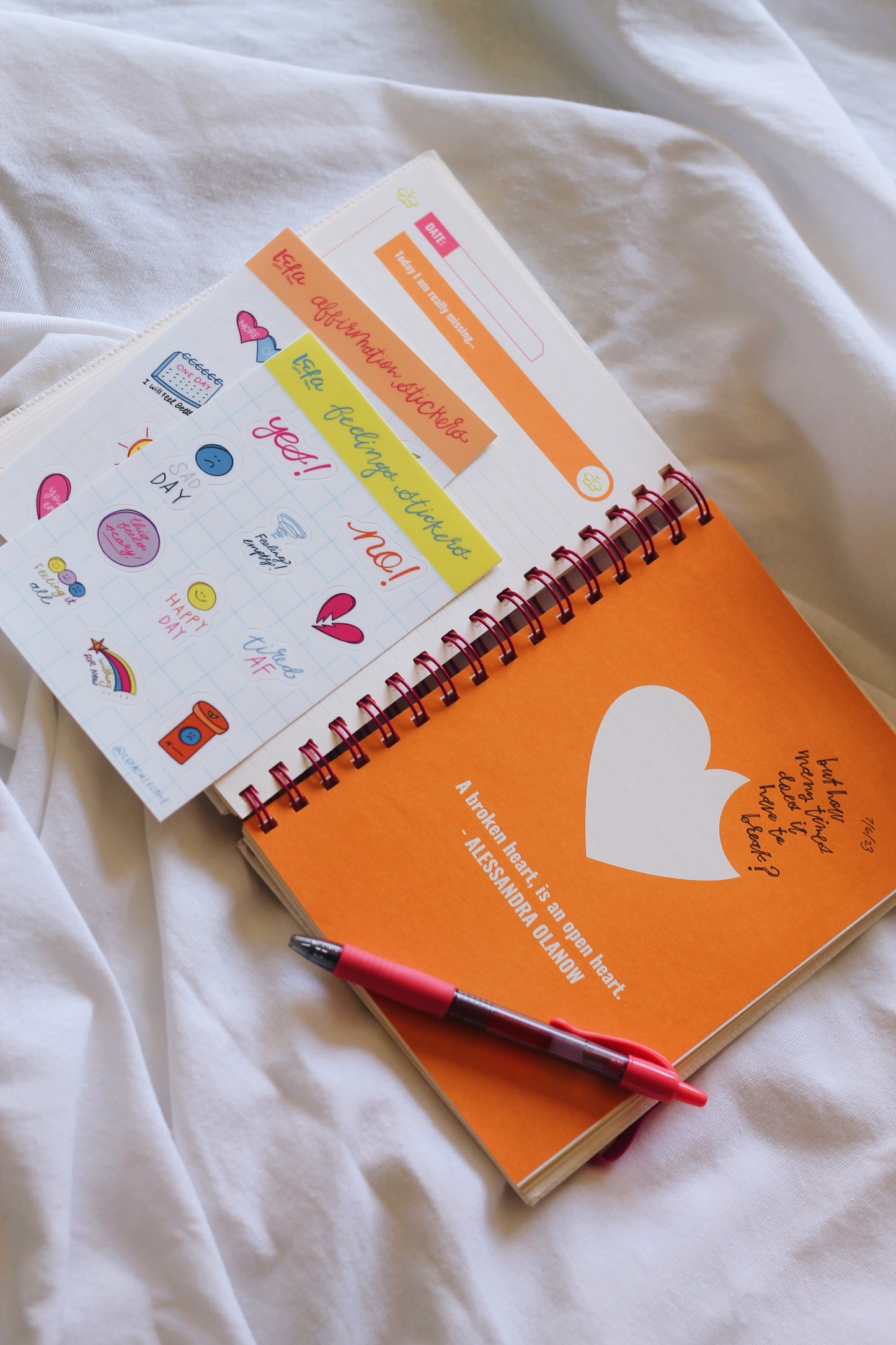 Grief Journal + Sticker Sheet Bundle