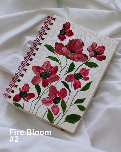 Fire Bloom Covers Hand Painted by Meligrafi